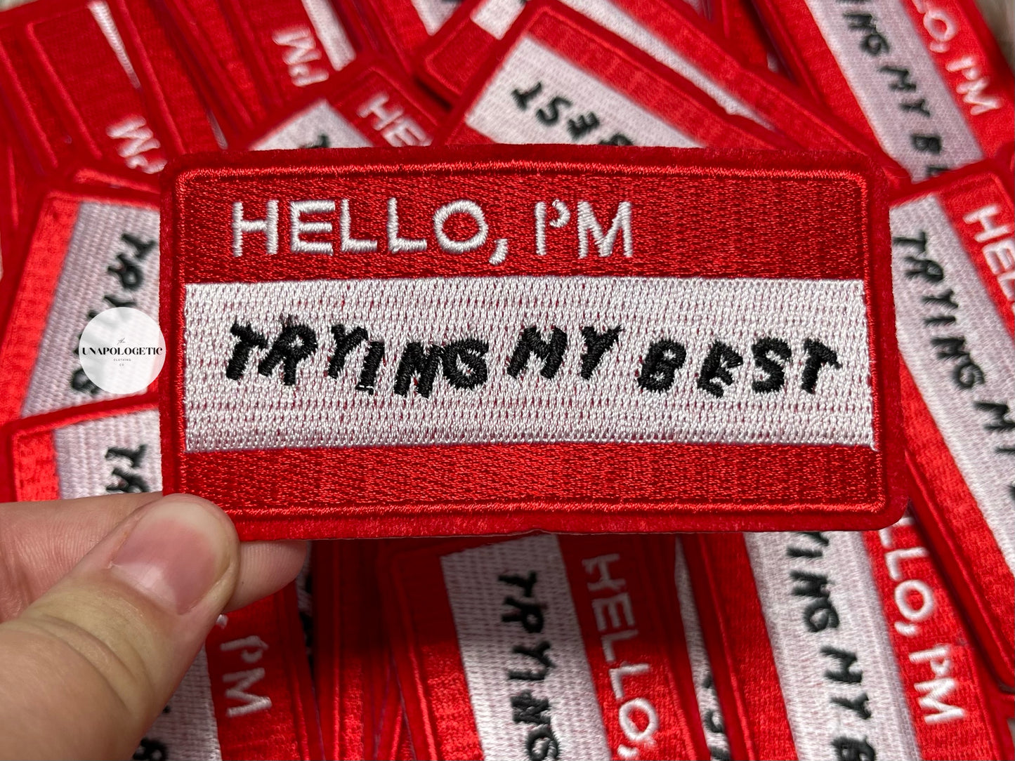 I'm trying my best Embroidered Patch - WS