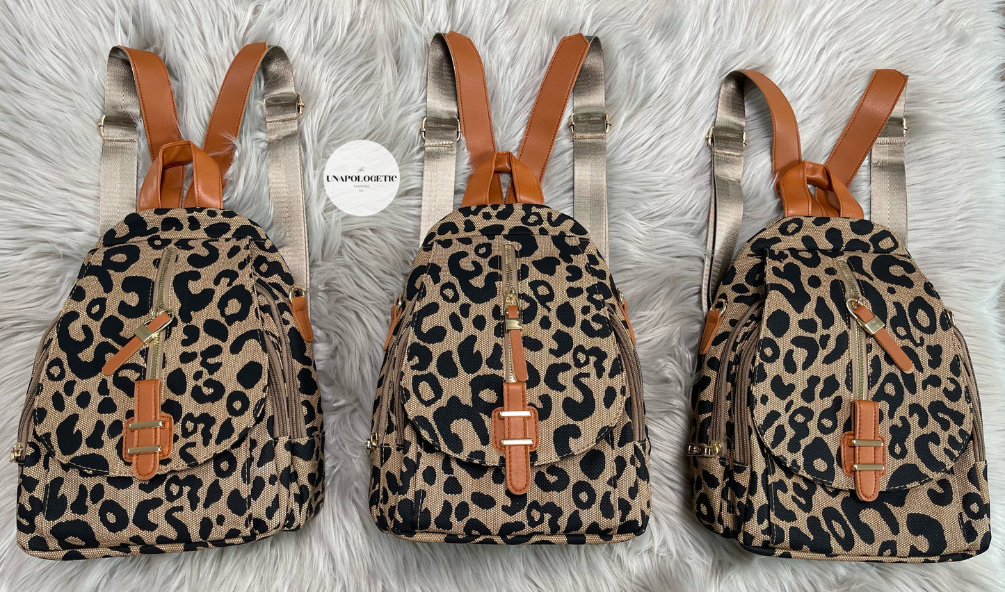 Brown Leopard Backpack - WS