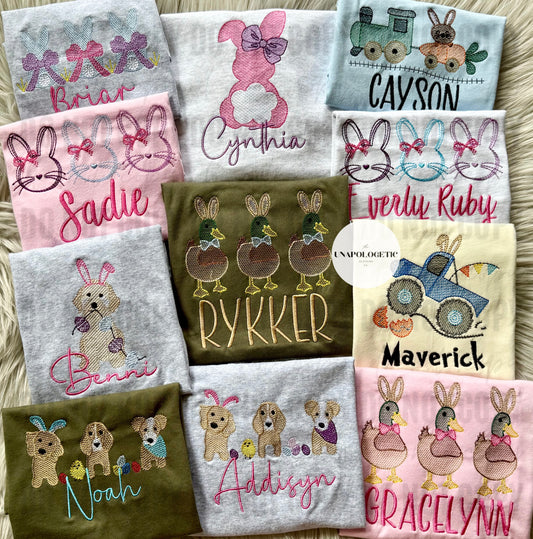 Custom Easter Embroidered - Toddler/Youth WS