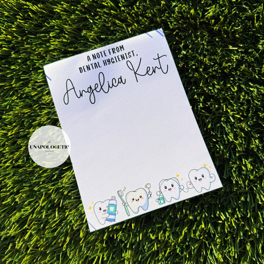 A Note From “CUSTOM” Dental Doodle Notepad