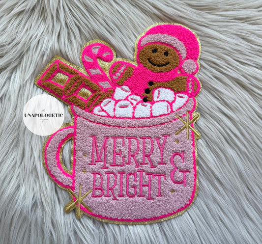 Merry & Bright Cocoa Chenille Patch PRE-ORDER- WS
