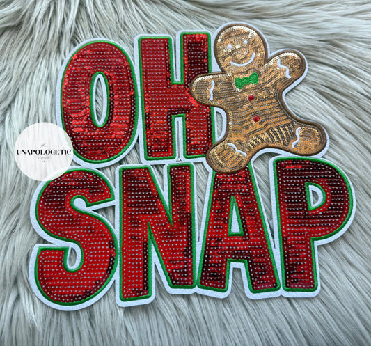 Oh Snap Embroidered/Sequin Patch PRE-ORDER- WS