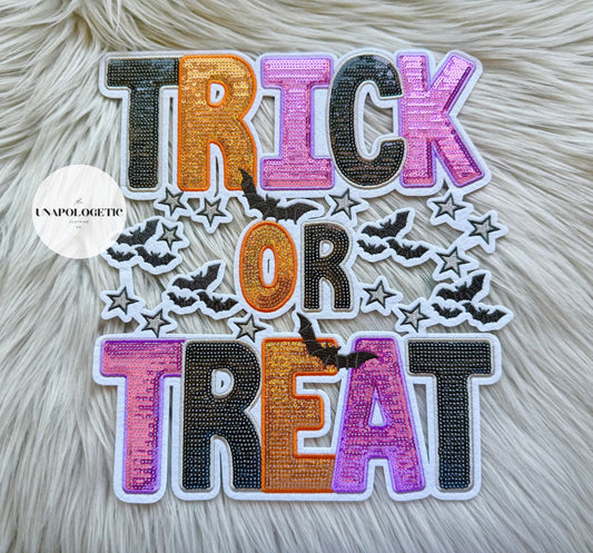 Trick or Tread Sequin/Embroidered Patch PRE-ORDER- WS