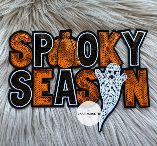 Spooky Season Embroidered/Sequin Patch PRE-ORDER- WS