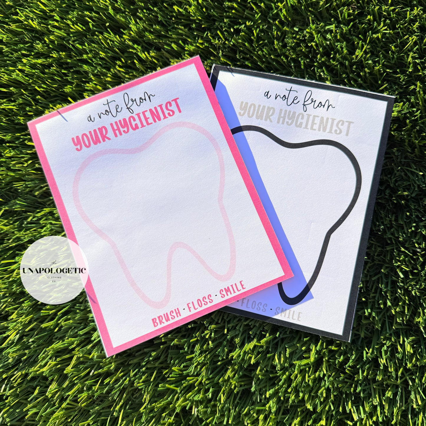 Custom Notepad Tooth Brush, Smile, Floss