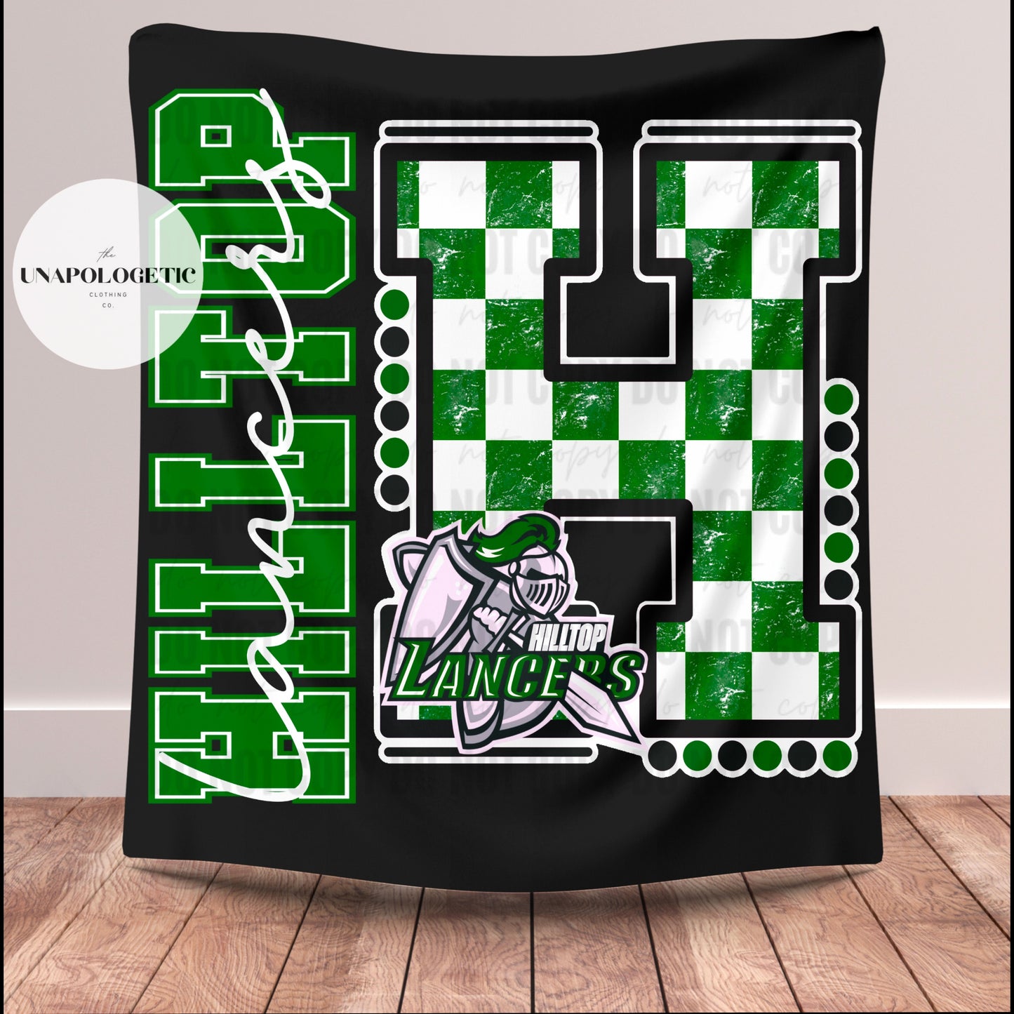 Checkered Initial *NOT A PHYSICAL PRODUCT* SPIRIT BLANKET-MOCKUP DESIGN REQUEST