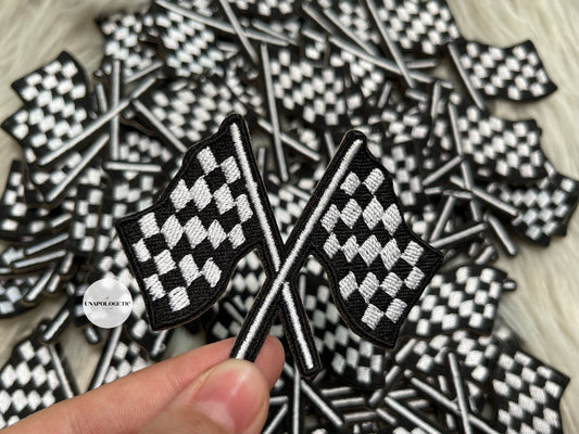 Race Flags Embroidered Patch - WS
