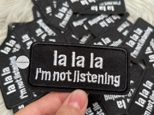 La la listening Embroidered Patch - WS