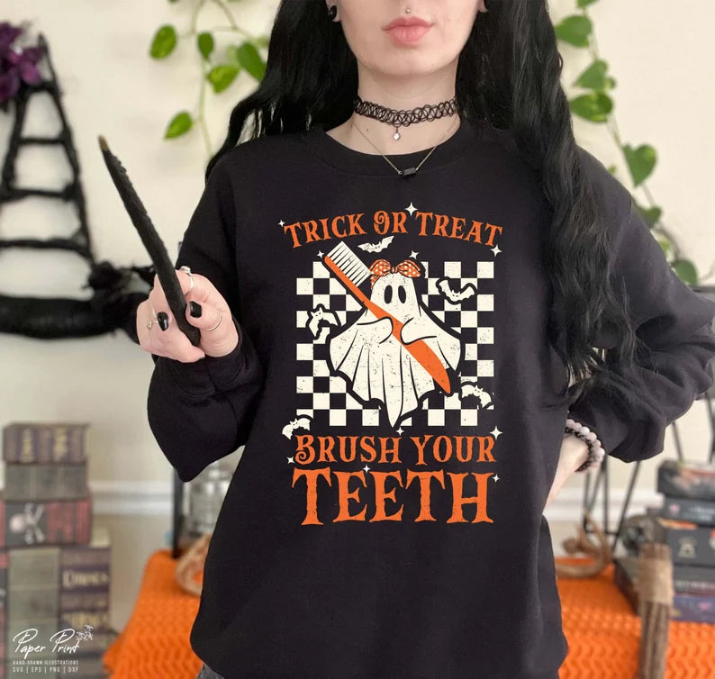 Trick or Treat Brush Your Teeth